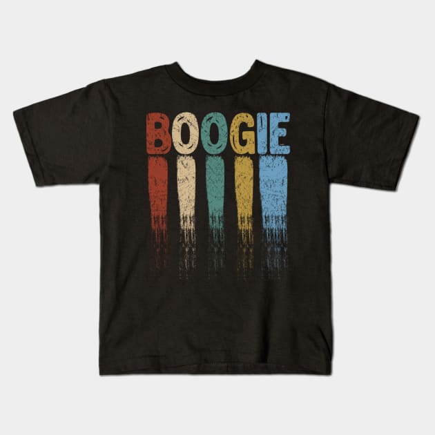 Boogie Music Music Lover Musician Retro Shirt Vintage Tees Kids T-Shirt by Yassmina